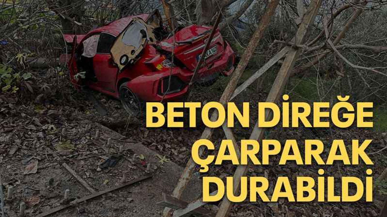 Beton direğe çarparak durabildi
